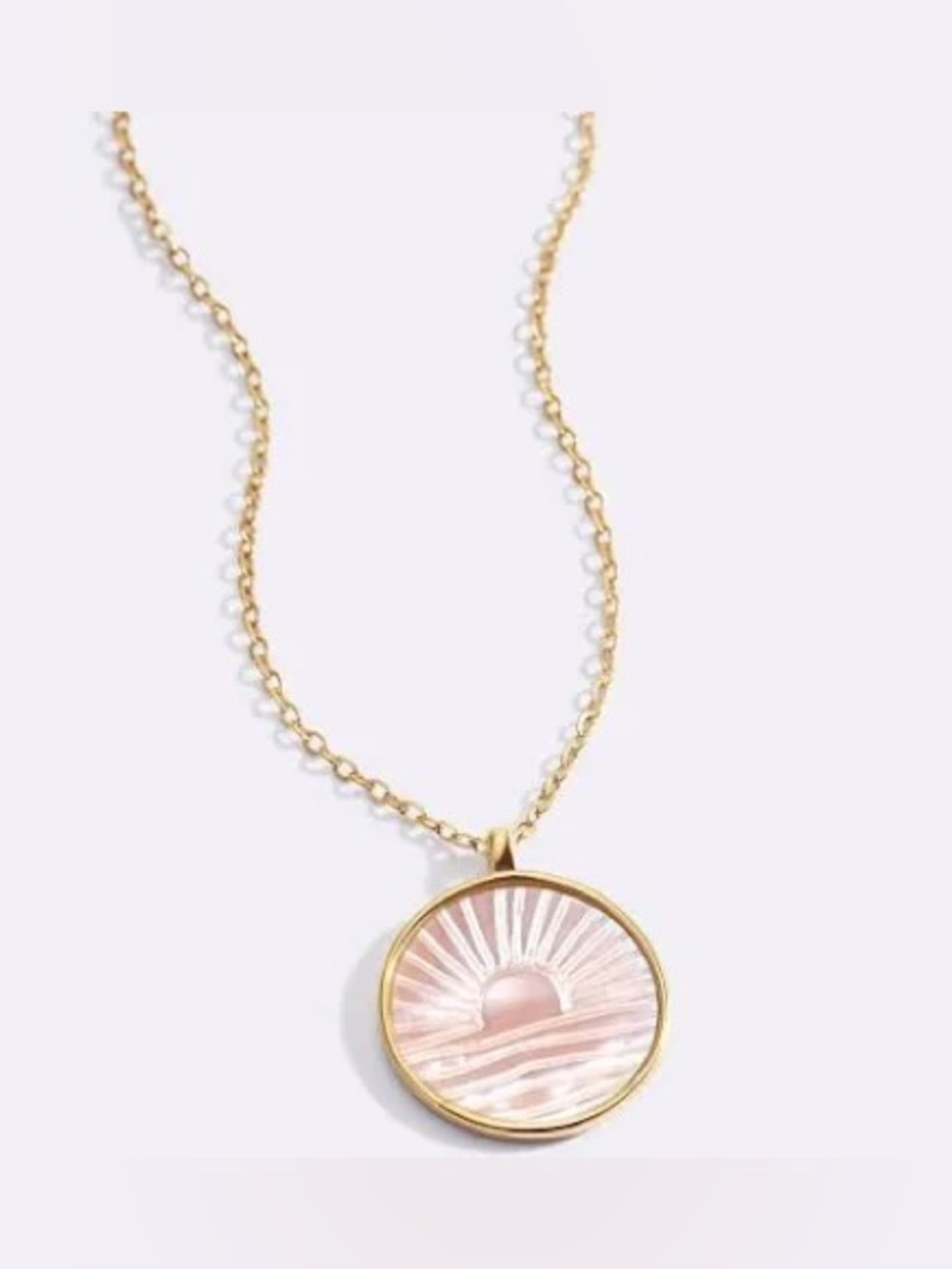 Mother of Pearl Sunrise Pendant Necklace